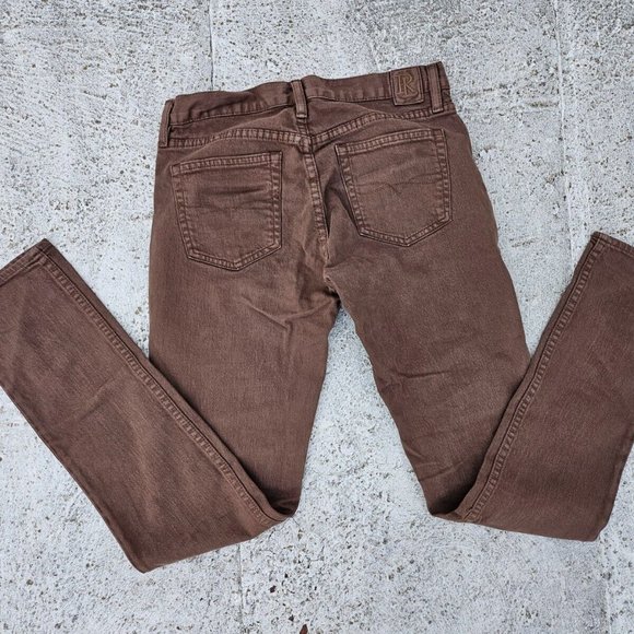 Ralph Lauren Sport Women Jeans Brown Cotton Denim Slim Jeans Size 28 - Picture 3 of 9